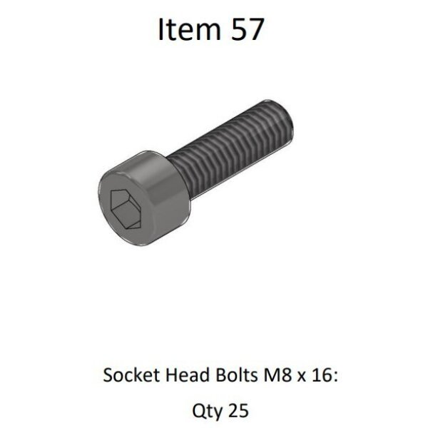 Bolt Kit - M8 x 16mm Socket Head