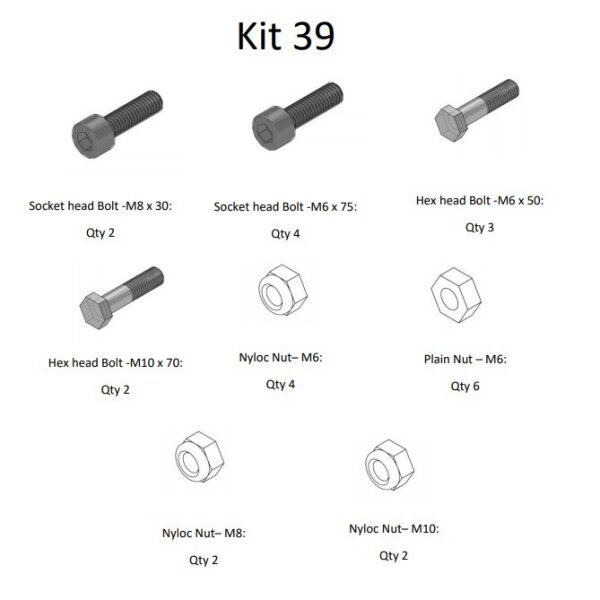 Pedal Assembly Fastener Kit