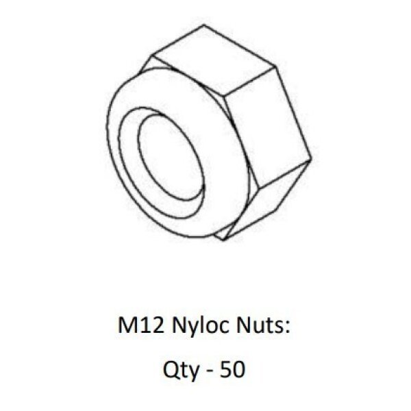 Nut Kit - M12 Nyloc