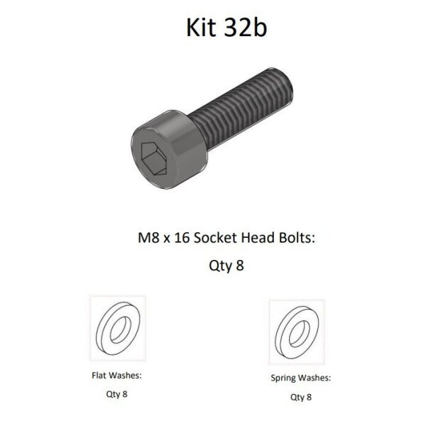 Bolt Kit - M8 x 16 bolt w/ washers - Axle Plate