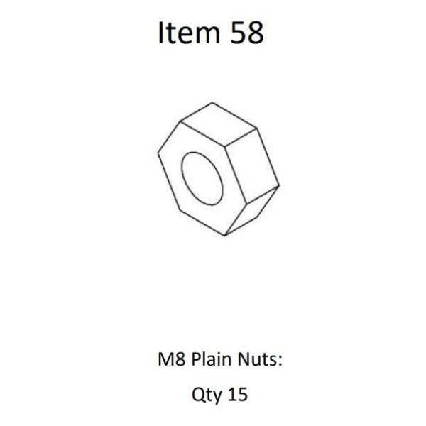 Nut Kit - M8 Plain