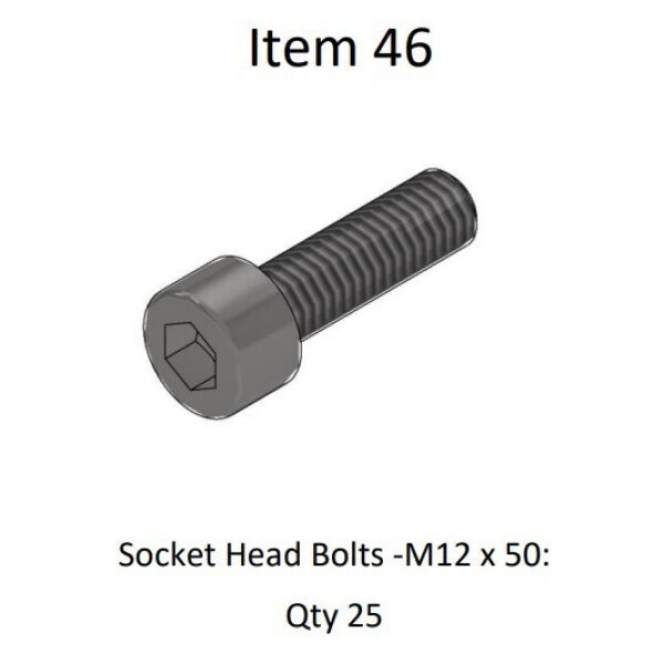 Bolt Kit - M12 x 50mm Hex Head