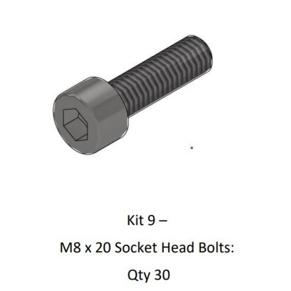 Bolt Kit - M8 x 20mm Socket Head Cap Screw